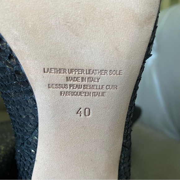 NEW Cavallini Italy Heel Boots Black Snakeskin 40 US 10 - Picture 10 of 10